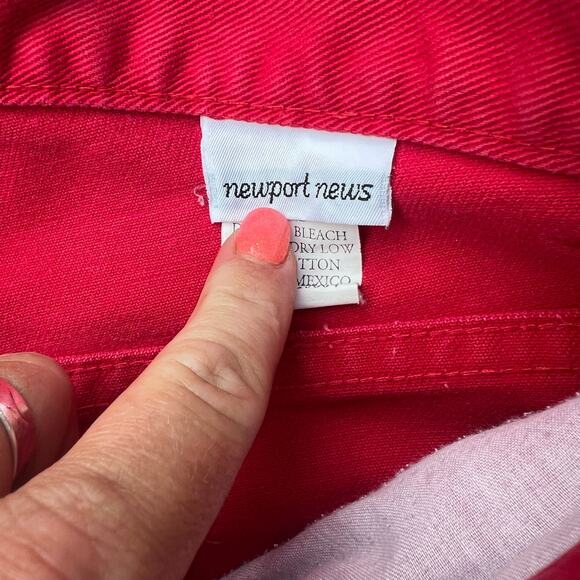 Vintage 90s Newport News Red High Waist Mom Jeans Size 4 - Picture 4 of 5